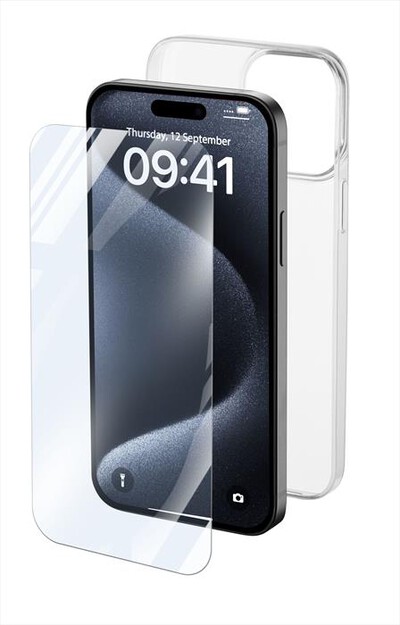 CELLULARLINE - Custodia back PROTKITIPH15PROT per iPhone 15 Pro-Trasparente