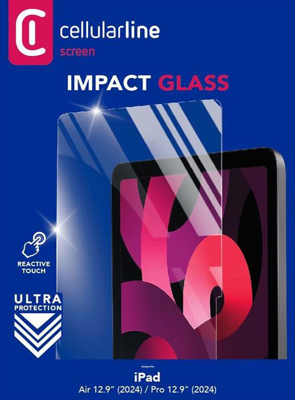 Immagine del prodotto CELLULARLINE - Tempered Glass TEMPGLASSIPAD24129 iPad-Trasparente