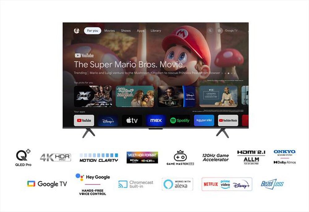 "TCL - Smart TV Q-LED UHD 4K 55\" 55C69B-Titanium"