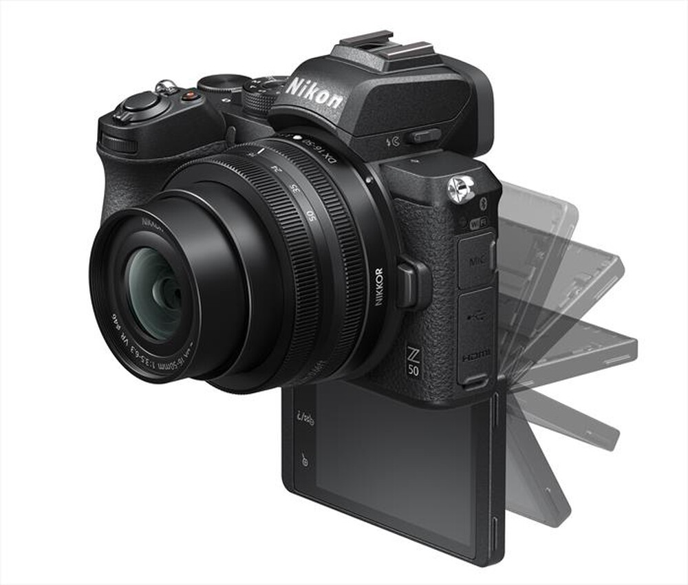 "NIKON - NIKON Z50 + Z DX 16-50VR + LEXAR SD 64GB-Black"