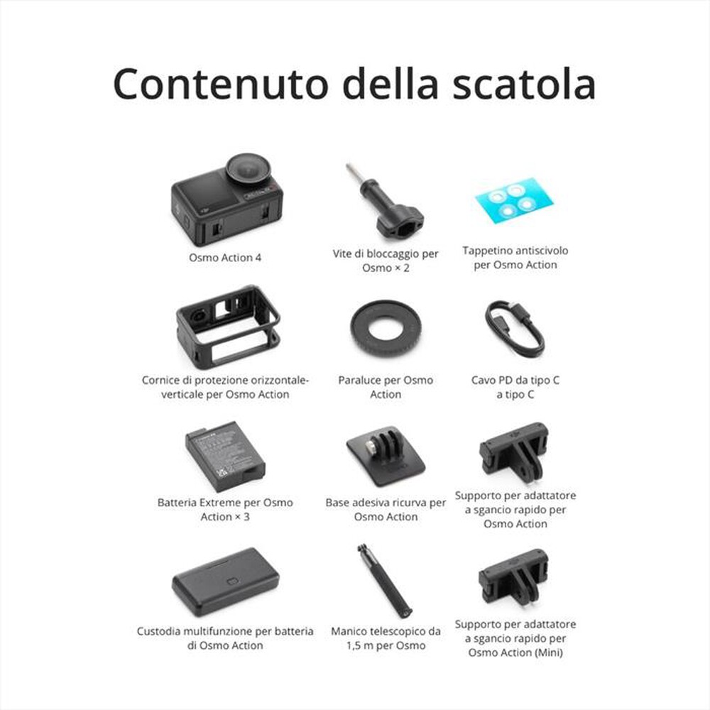 Immagine del prodotto DJI - Action cam OSMO ACTION 4 ADVENTURE COMBO-Black