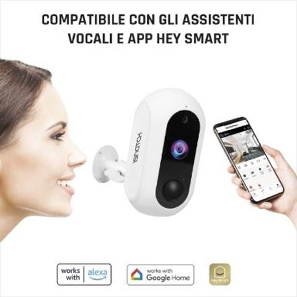 "ISNATCH - HEYCAM FREE-S - TELECAMERA WI-FI A BATTERIE FULL-H-Bianco"