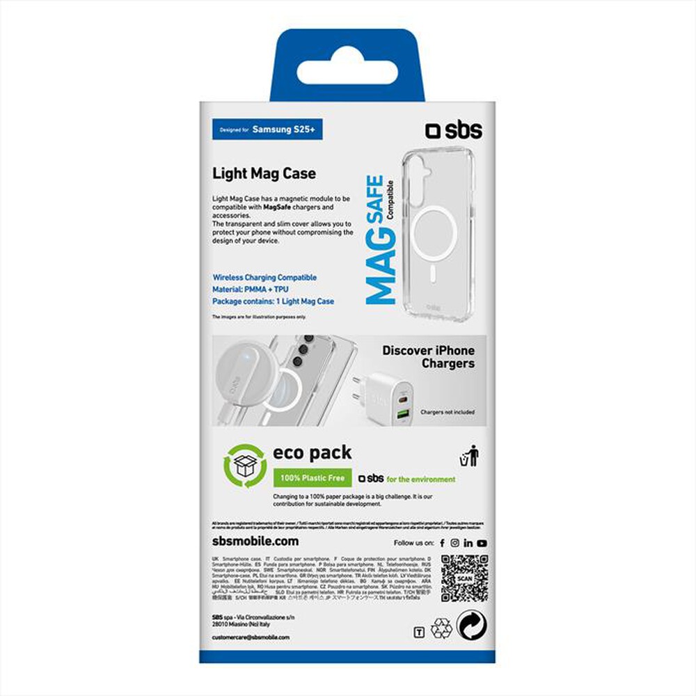 "SBS - Cover Light Mag Samsung S25+ TELIGMAGSAS25PT-Trasparente"
