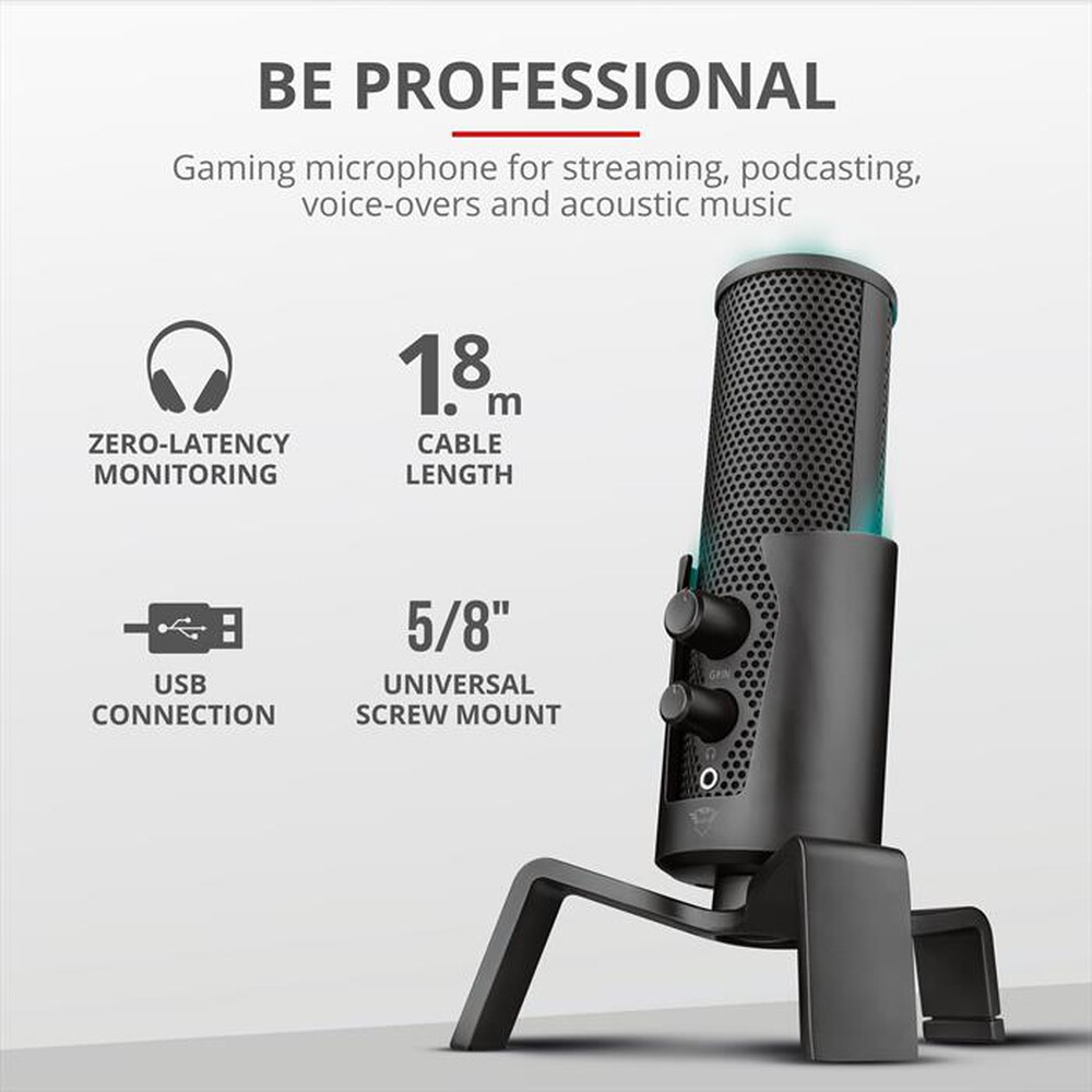 "TRUST - GXT258 FYRU 4IN1 STREAMING MIC-Black"