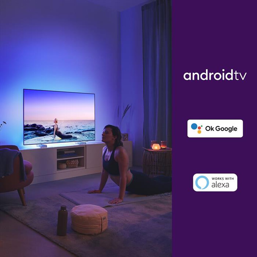 "PHILIPS - SMART TV MINILED AMBILIGHT 4K 75\" 75PML9506/12-Silver"