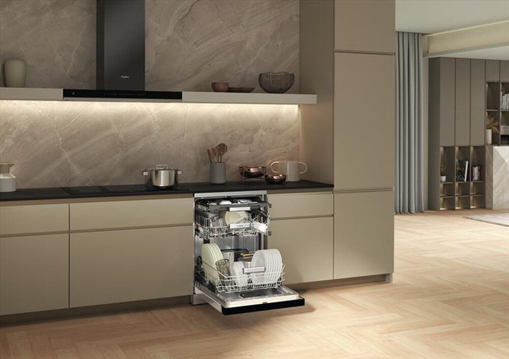 "WHIRLPOOL - Lavastoviglie MAXISPACE W7F HS51 X Classe B 15 cop-Stainless steel"