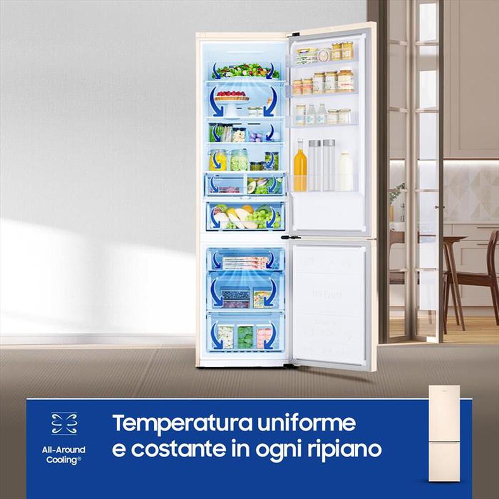 "SAMSUNG - Frigorifero combinato RB38C603DEL/EF ClasseD 390lt-SABBIA"