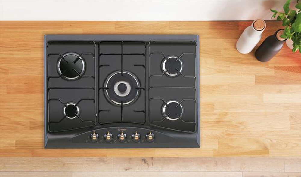 "INDESIT - Piano cottura a gas BB 752 /I (AN) 5 fuochi-Antracite"