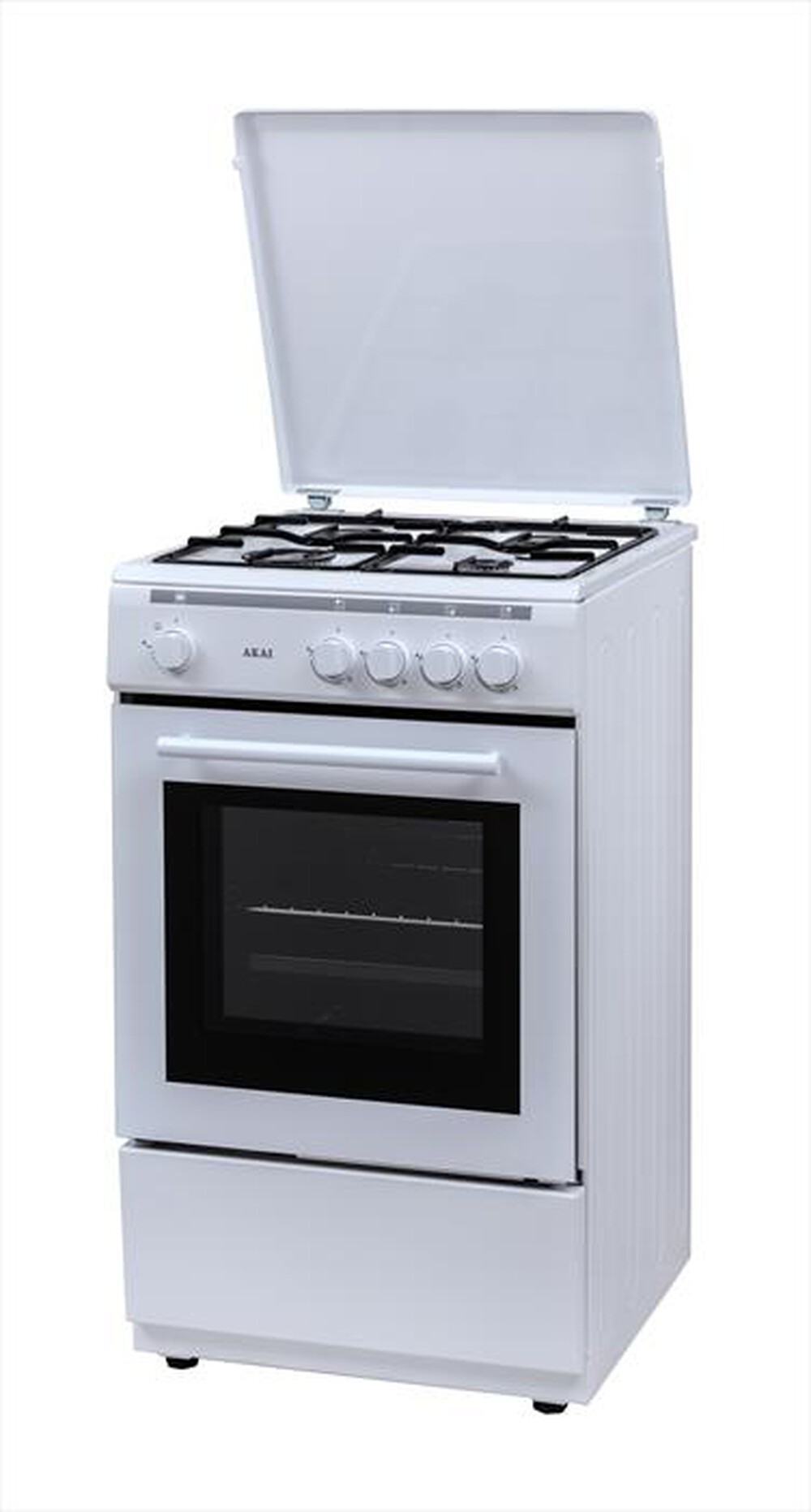 "AKAI - Cucina a gas CUCINA COOK5050NV Classe A-Bianco"