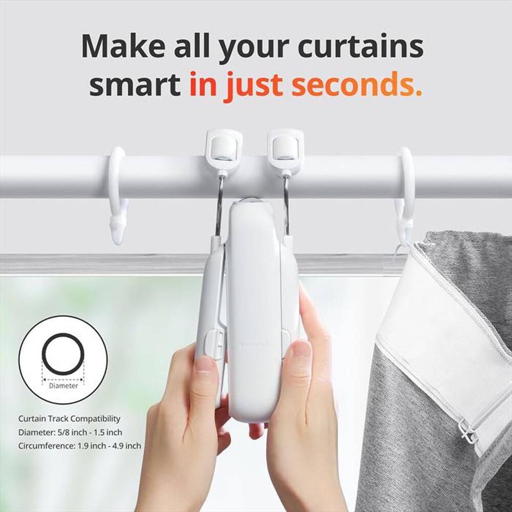 "SWITCHBOT - Smart motore elettrico per tende CURTAIN ROD 3-BIANCO"