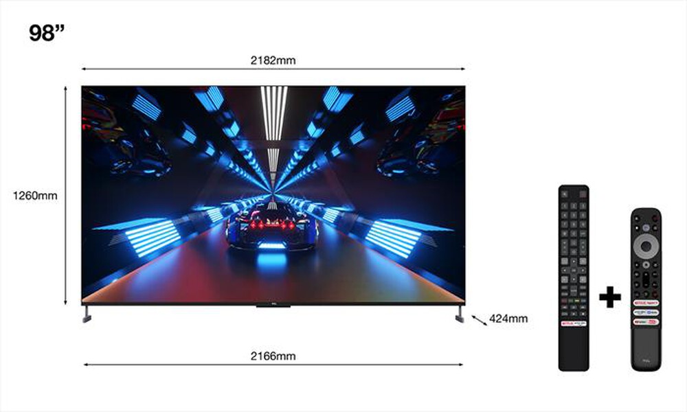 Immagine del prodotto TCL - Smart TV Q-LED UHD 98" 98C735-Nero