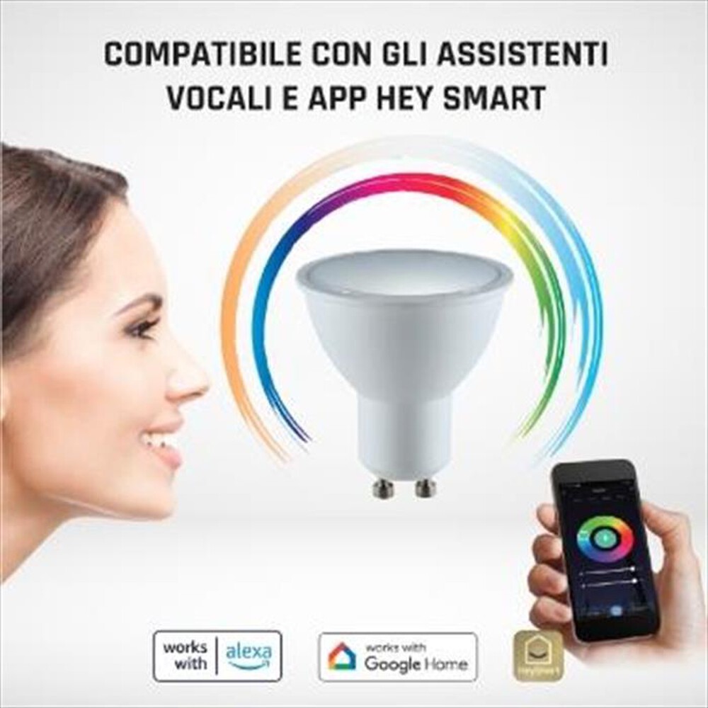 Immagine del prodotto ONLIGHT - HEYSPOT - FARETTO SMART WI-FI LED GU10 RGB E CCT-Bianco