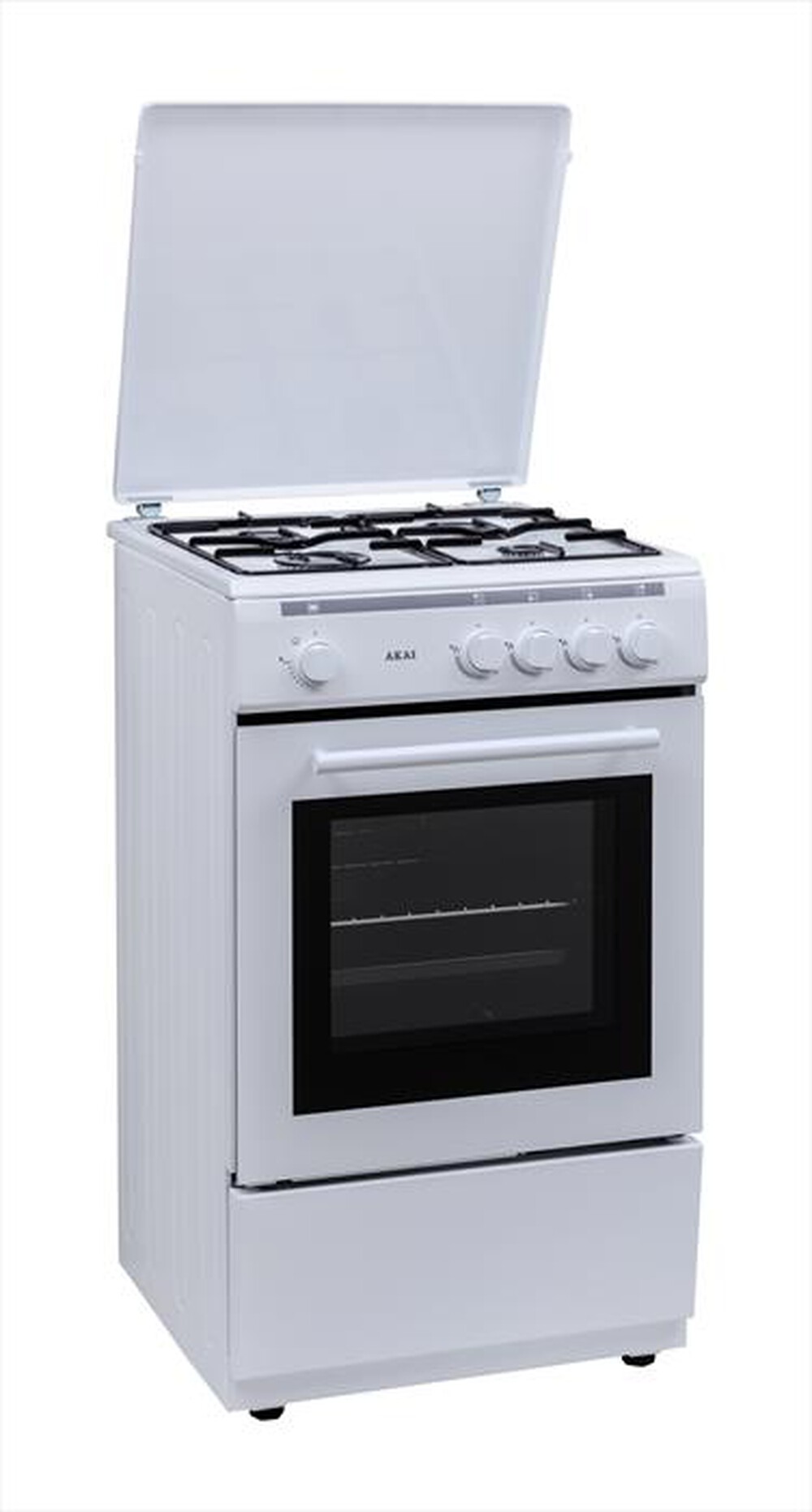 "AKAI - Cucina a gas CUCINA COOK5050NV Classe A-Bianco"