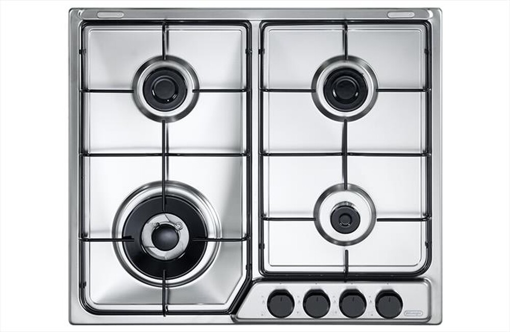 "DE LONGHI - Piano cottura a gas FFA 46 ASDV 4 fuochi 58cm-Inox"
