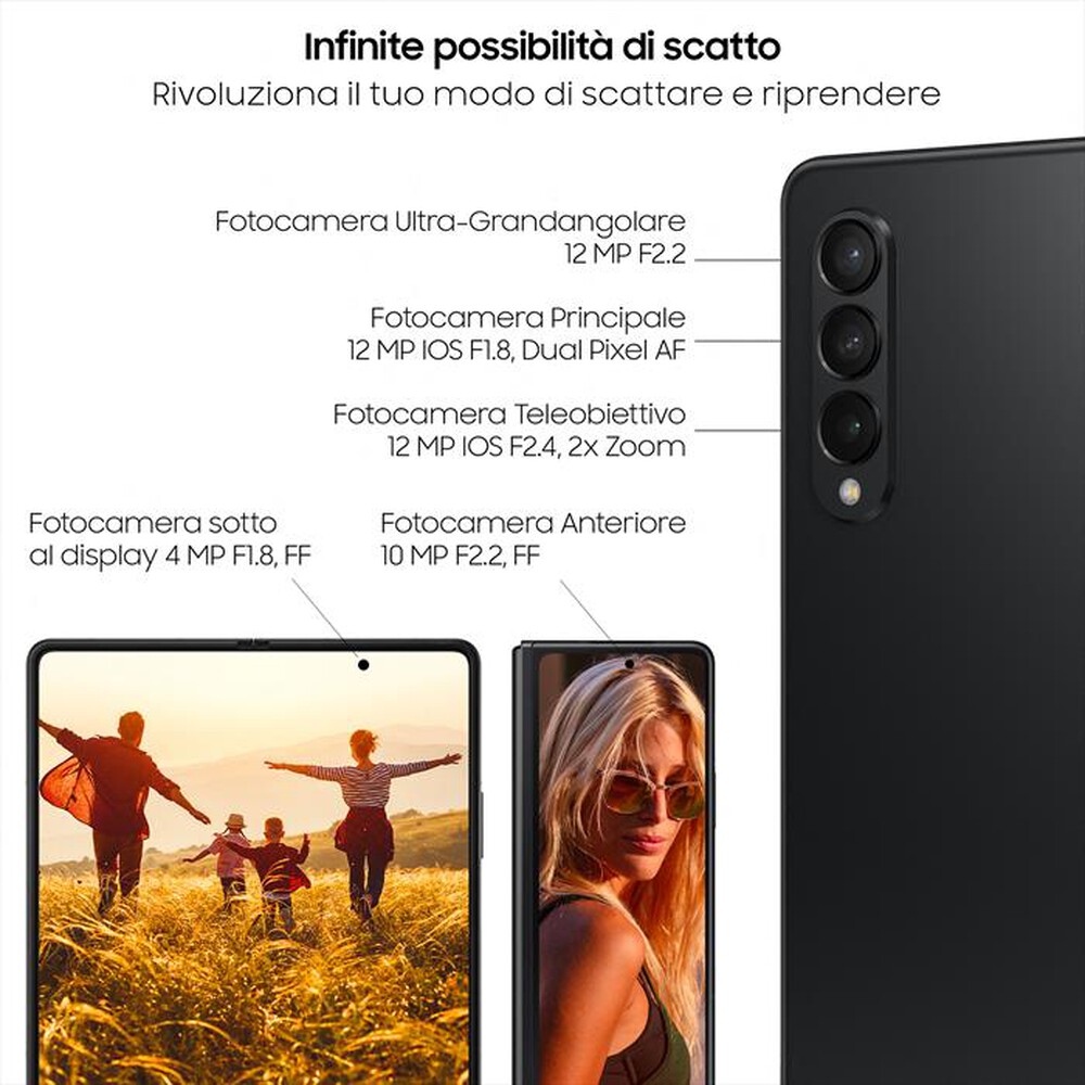Immagine del prodotto SAMSUNG - GALAXY Z FOLD3 5G 256 GB-Phantom Black