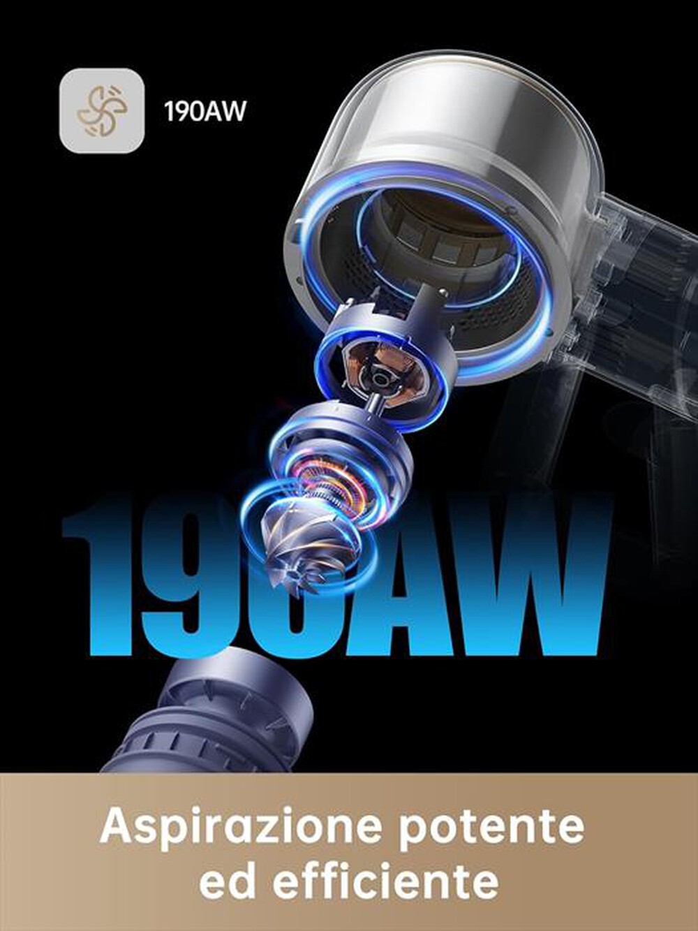 Immagine del prodotto DREAME - Scopa elettrica R20 - Include filtro extra-Nero