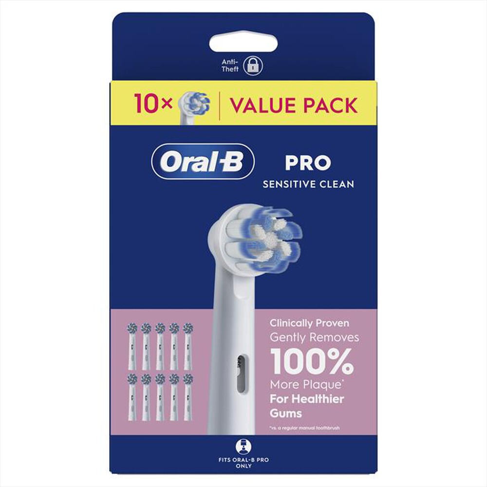 Immagine del prodotto ORAL-B - Testine Ricambio EB60X 10CT SENSITIVECLEAN ENG BOX-BIANCO