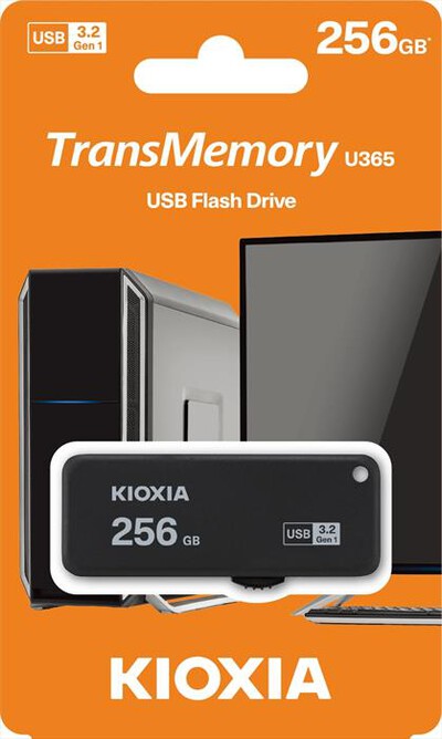 KIOXIA - CHIAVETTA USB U365 YAMABIKO 3.0 256GB-Nero
