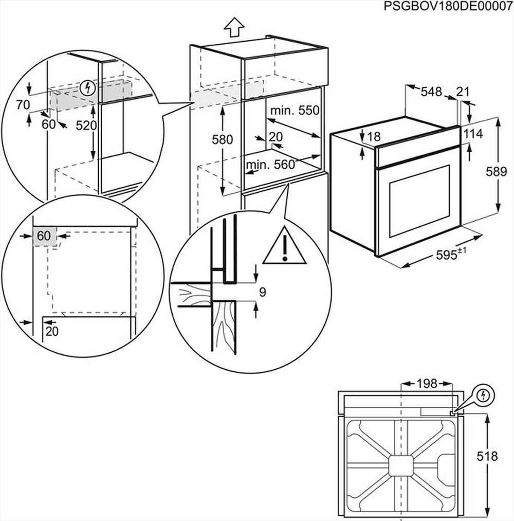 "ELECTROLUX - Forno incasso elettrico ROB2201AON Classe A-Sabbia"