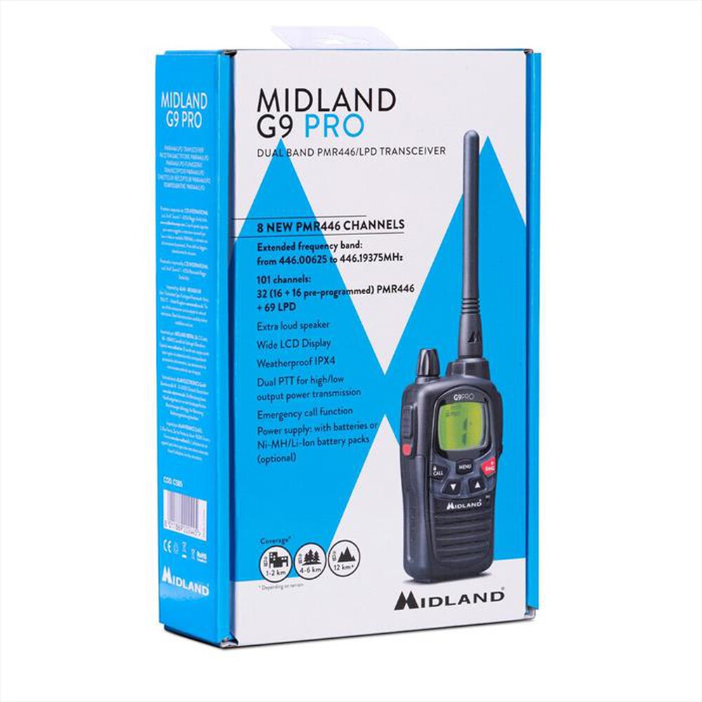 "MIDLAND - WALK TALKIE MIDLAND G9-Nero"