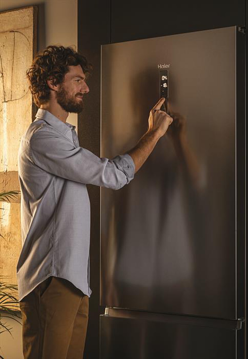 Immagine del prodotto HAIER - Frigorifero combinato HTW7720DNMP Classe D 486 lt-Platino, Stainless steel