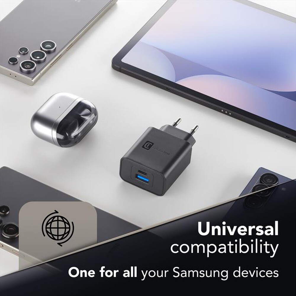 Immagine del prodotto CELLULARLINE - DUAL SUPER FAST CHARGER 45W-Nero