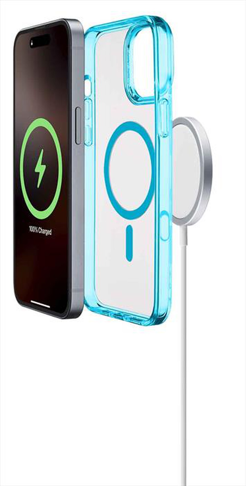 "CELLULARLINE - Cover ICONIC MAG per iPhone 16 Pro Max-Blu"