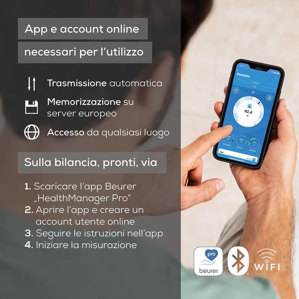 Immagine del prodotto BEURER - Bilancia pesapersone BF 990 WIFI/BLUETOOTH&reg;-Nero
