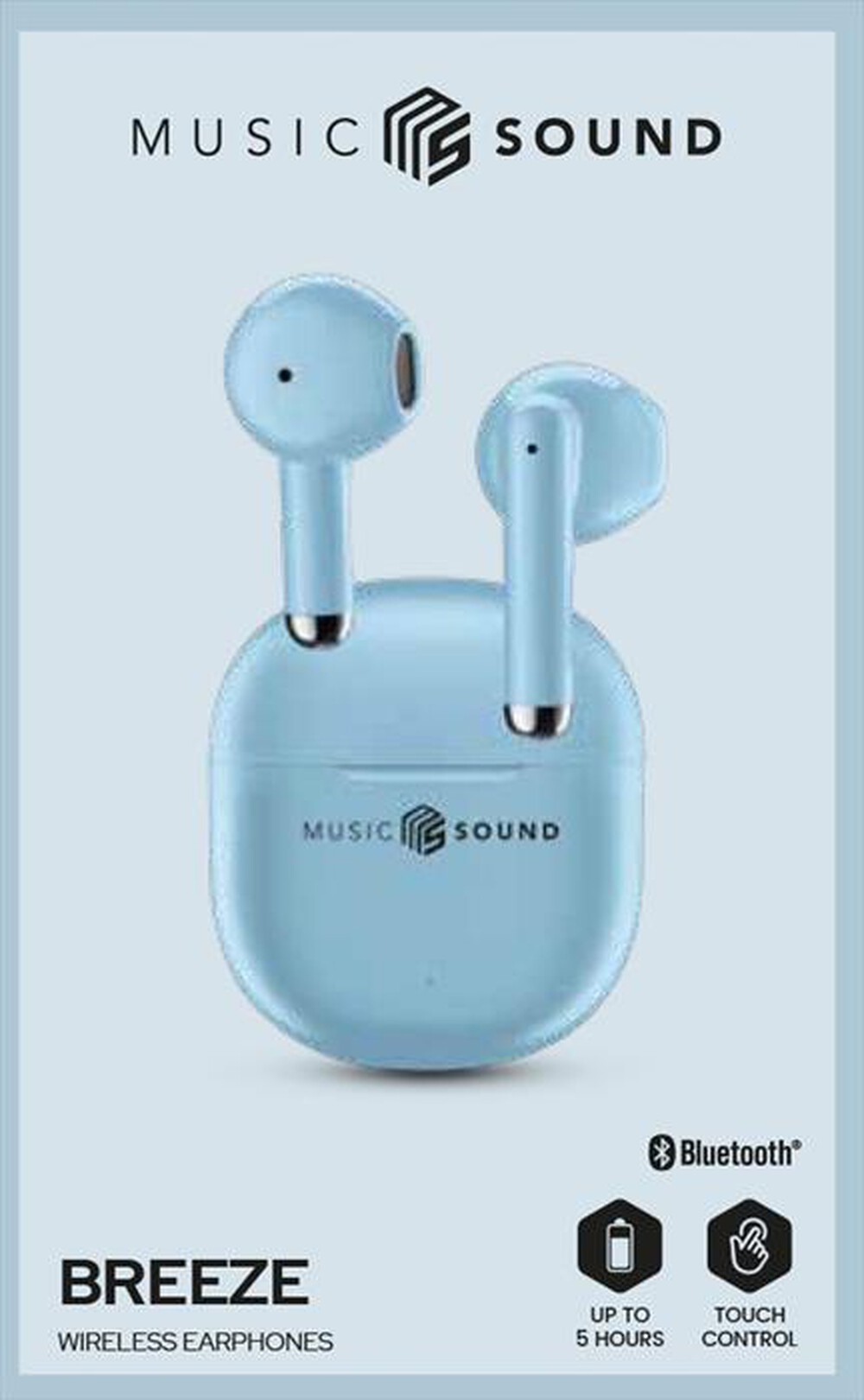Immagine del prodotto MUSIC SOUND - Auricolare Bluetooth a capsula BREEZE-Azzurro
