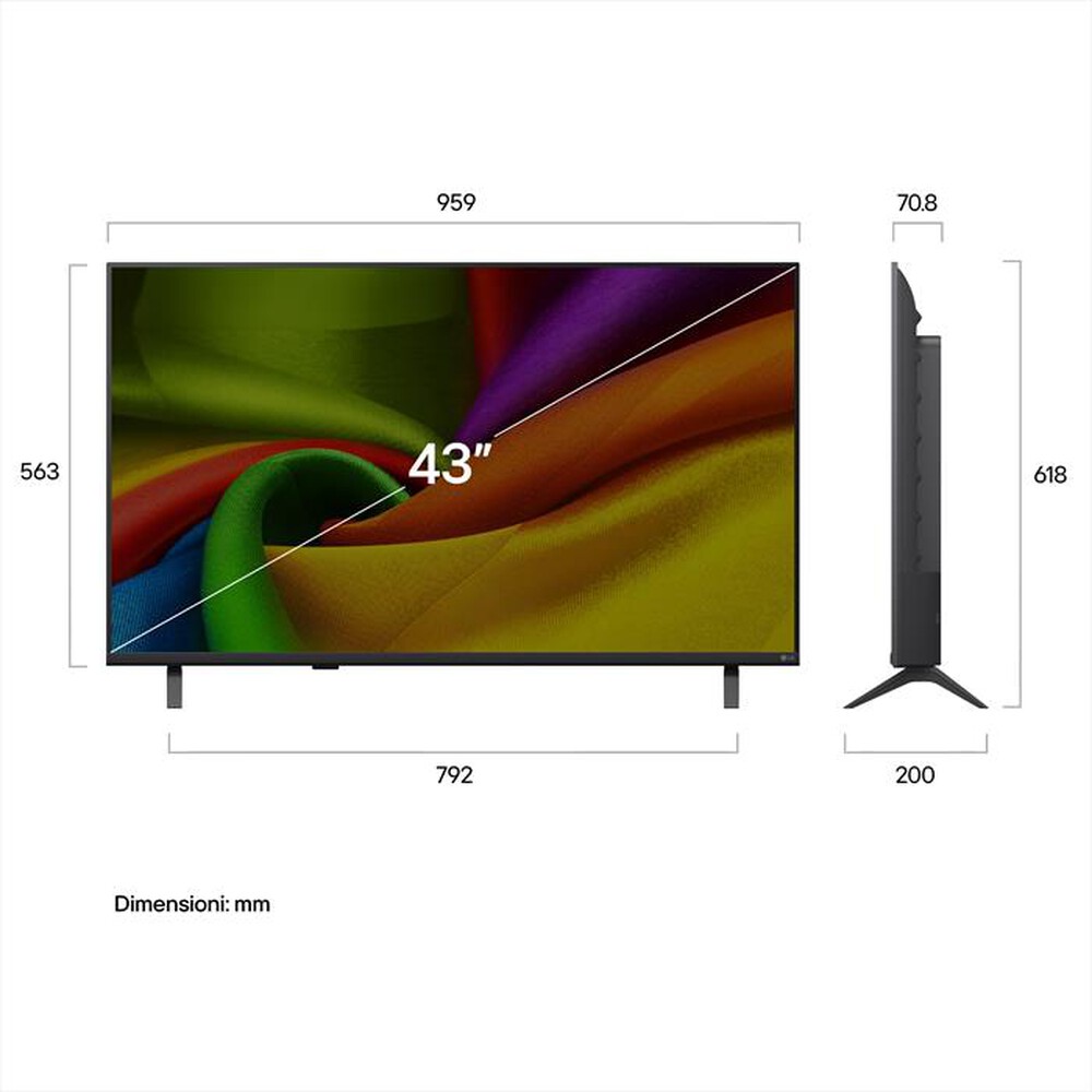 Immagine del prodotto LG - Smart TV LED UHD 4K 43" NANO AI NU90 43NU900B6LA-Charcoal Black
