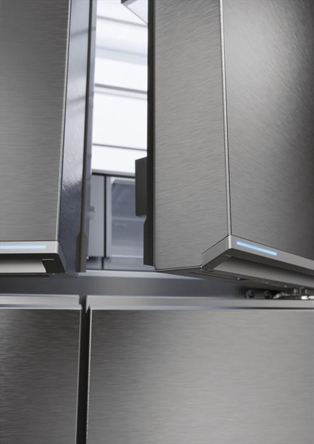 "HAIER - Frigorifero side by side HCR7918EIMP ClasseE 601lt-Platino, Acciaio inossidabile"