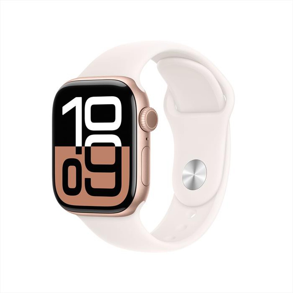 Immagine del prodotto APPLE - Watch Series 10 GPS 42mm Alluminio-Oro Rosa - Sport Band Rosa S/M