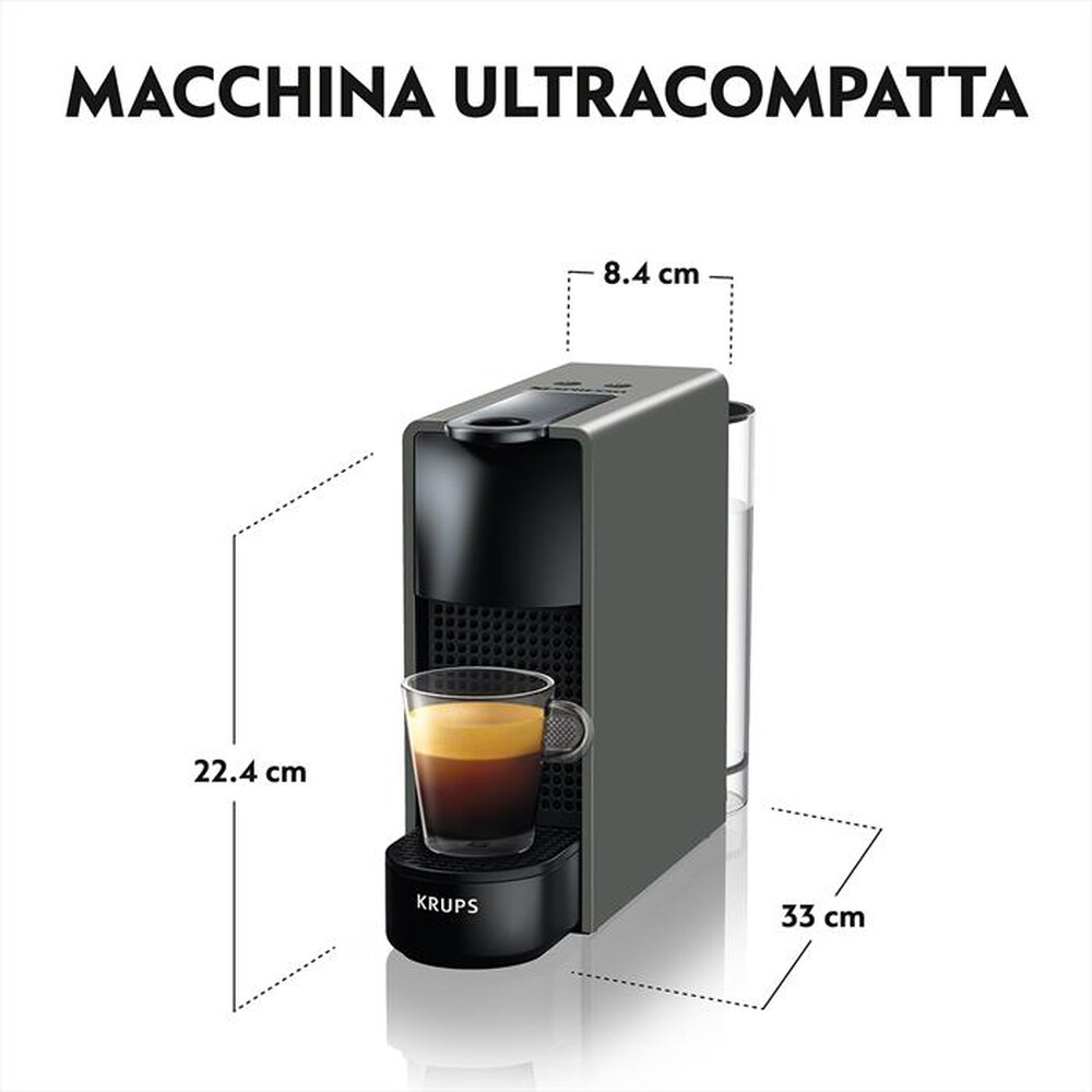 "KRUPS - XN110BK Essenza  Mini Nespresso-Intense Grey"