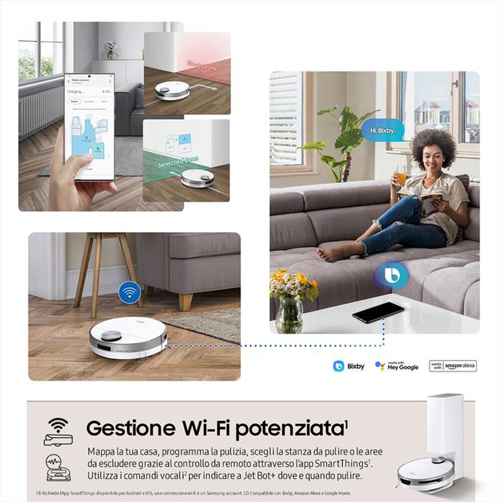 Immagine del prodotto SAMSUNG - Aspirapolvere robot VR30T85513W/WA JETBOT +-Misty White