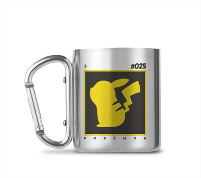 ABYSSE - POKEMON - TAZZA CARABINER 235ML - PIKACHU 25° ANNI-Silver