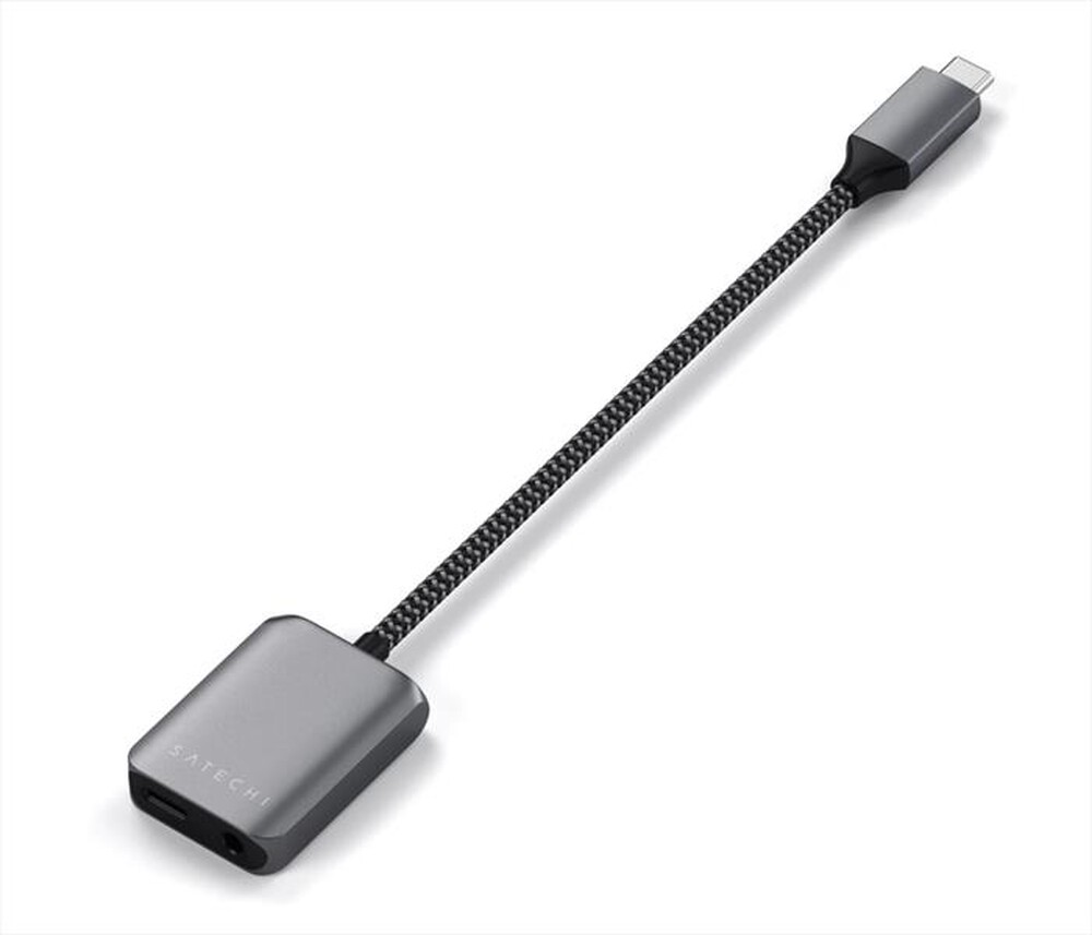"SATECHI - ADATTATORE USB-C PD AUDIO-grigio"