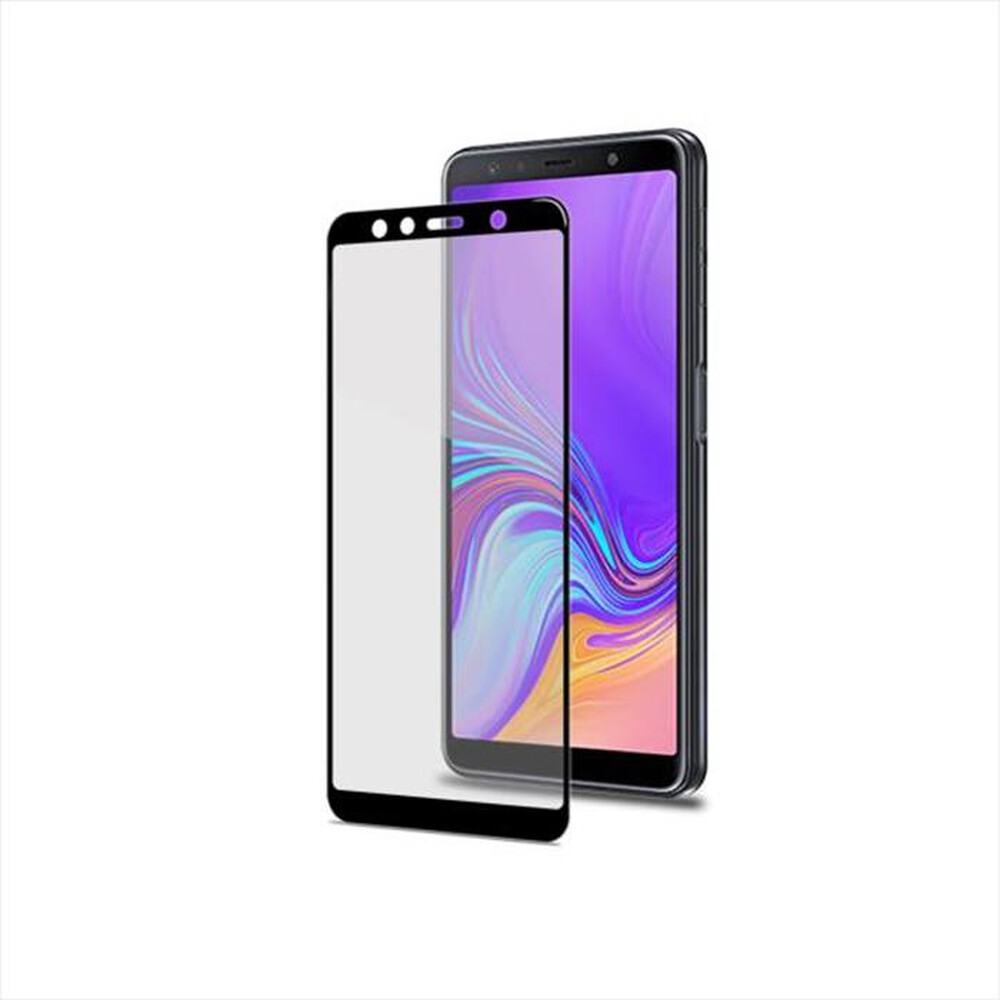 "CELLY - VETRO PROT. BORDI COLORATI PER GALAXY A7 (2018)-Trasparente/Vetro"