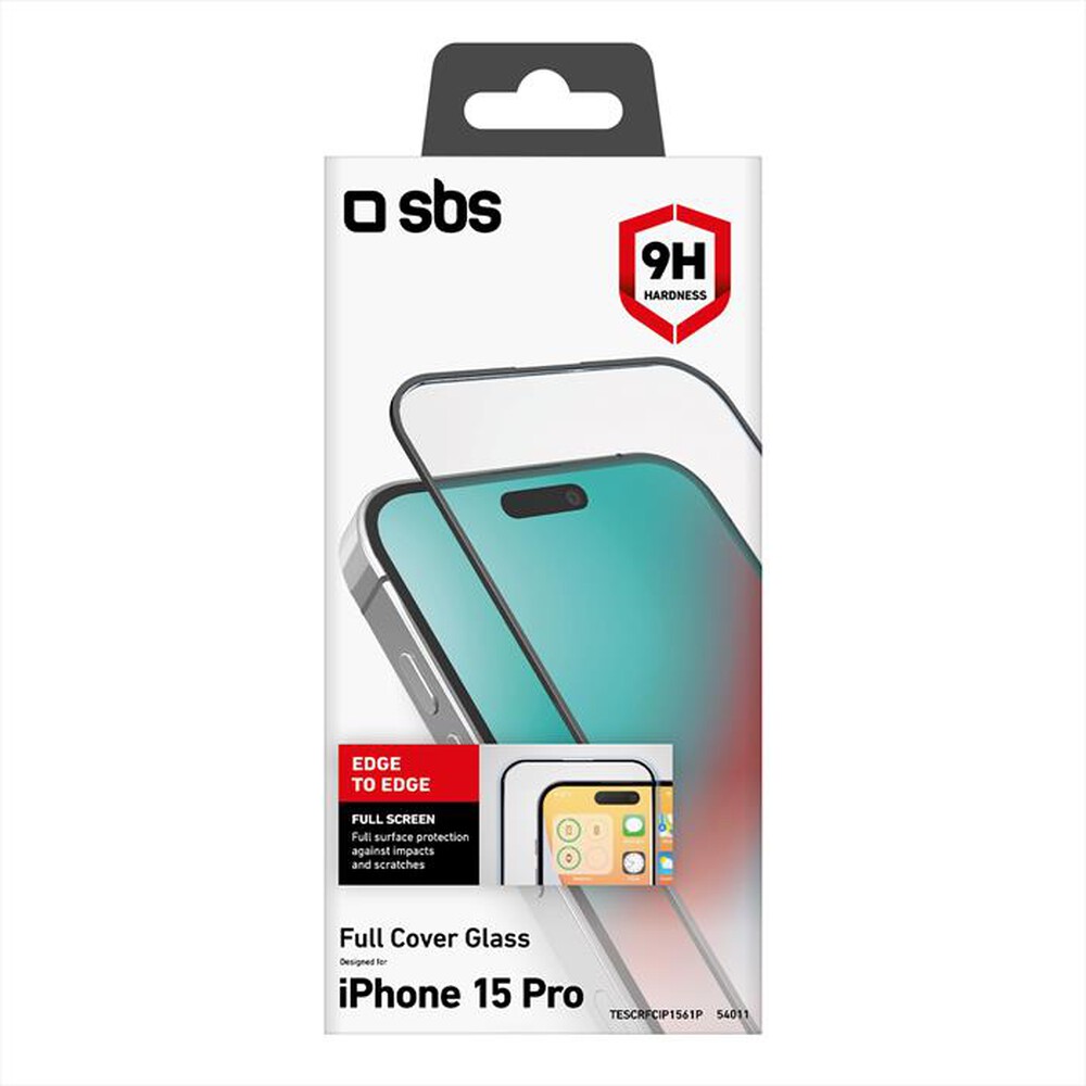 "SBS - Screen protector TESCRFCIP1561P per iPhone 15 Pro-Trasparente"