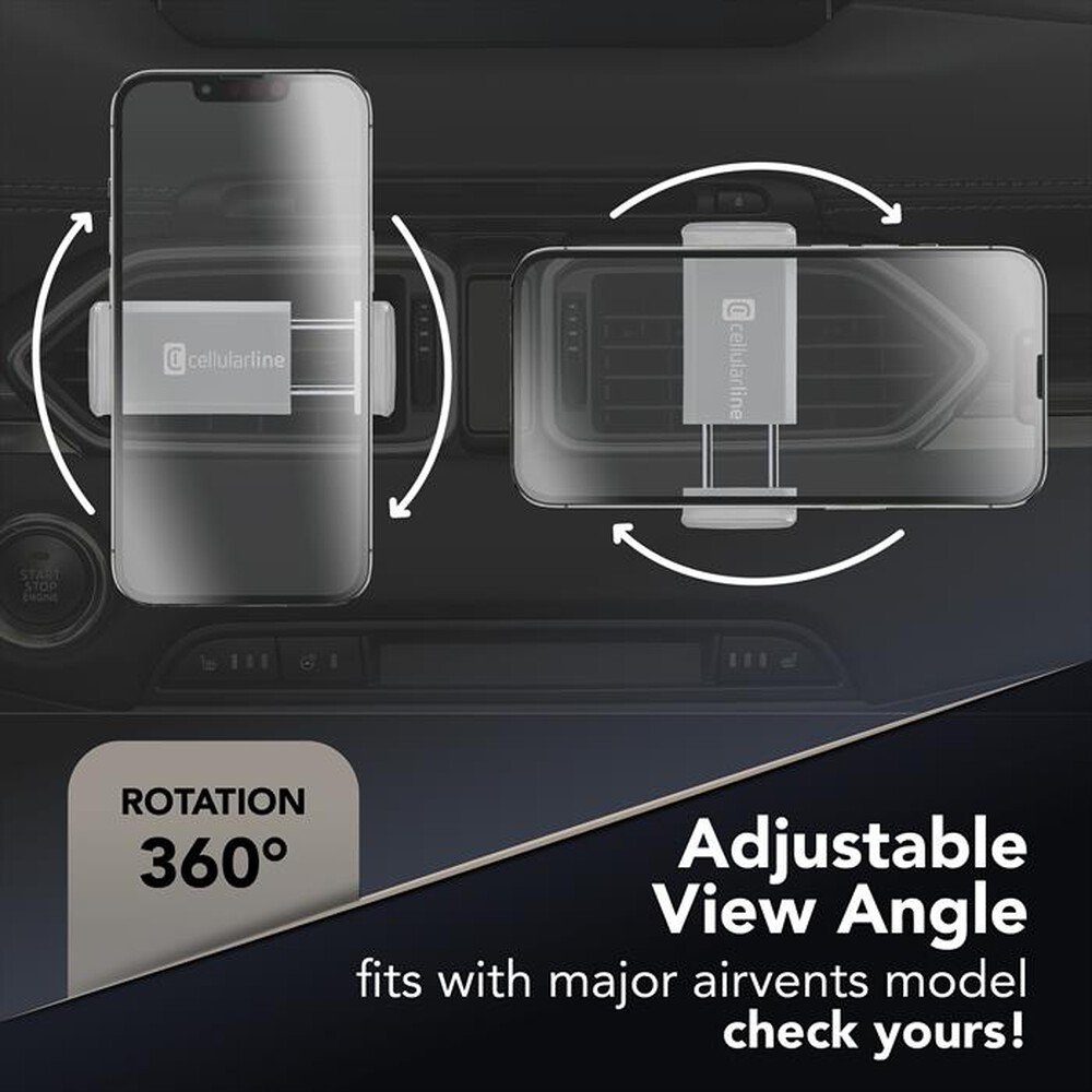 Immagine del prodotto CELLULARLINE - HANDYSMARTW Supporto auto Universale-Bianco