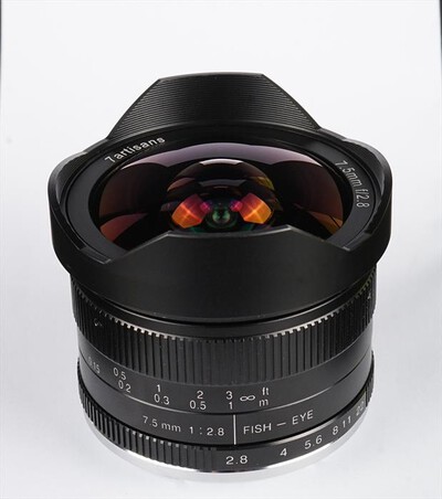 7ARTISANS - OBIETTIVO 7.5MM F2.8 MICRO 4/3-Black
