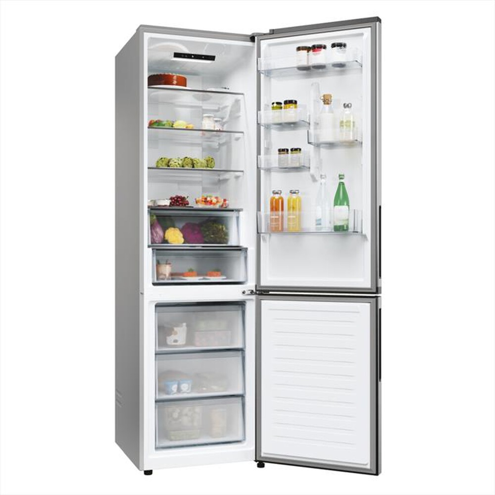 "CANDY - Frigorifero combinato CNCQ2T620EX Classe E 409 lt-Stainless steel"