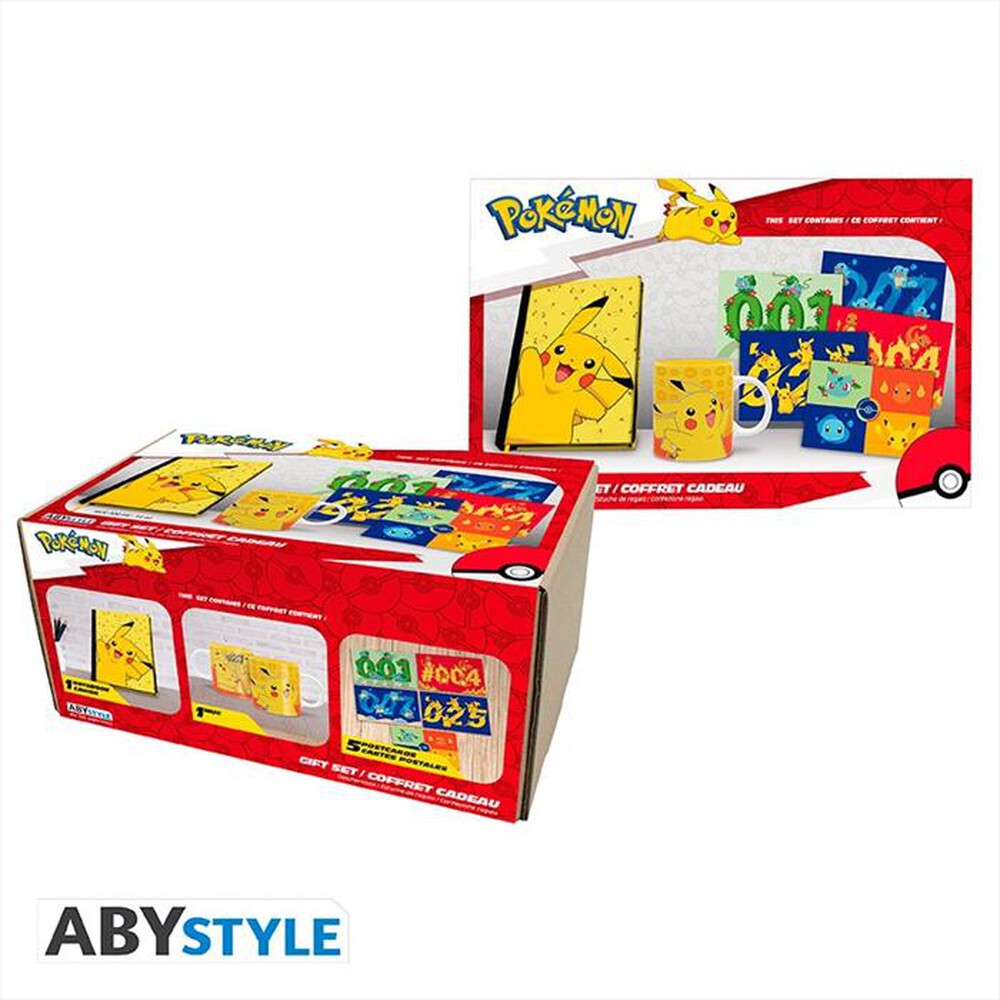 "ABYSSE - POKEMON -SET QUADERNO A5+MUG320ML+CARTOL PIKACHU-multicolore"
