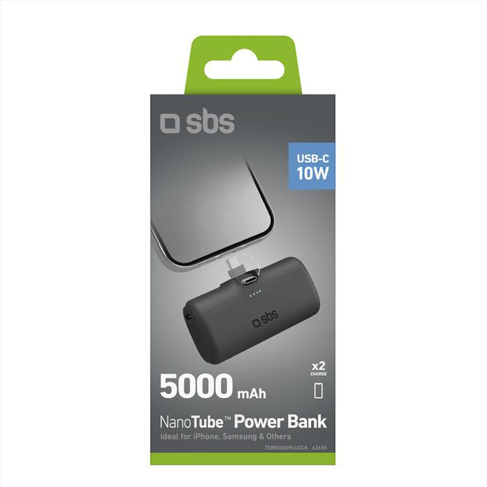 "SBS - Powerbank TEBB5000PLUGCK-Nero"