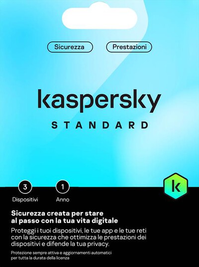 KASPERSKY - Standard 3 dispositivi 1 anno