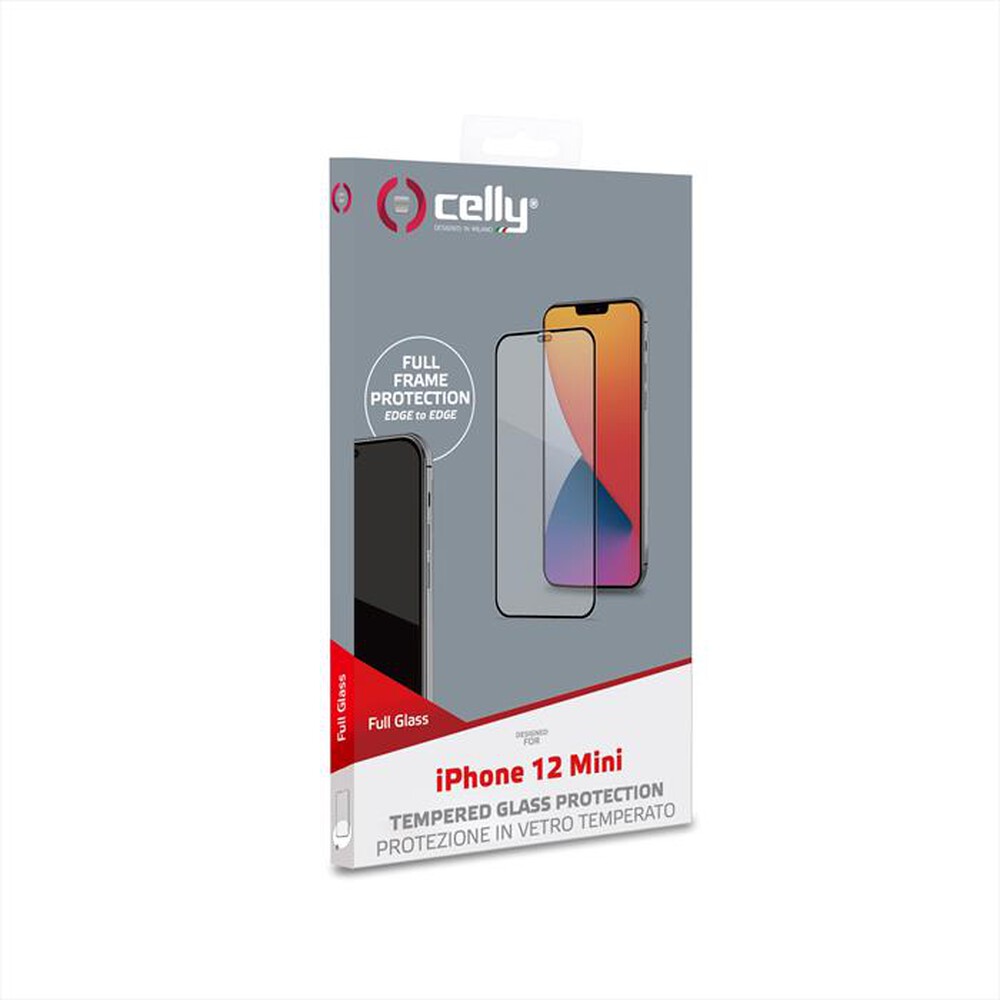 Immagine del prodotto CELLY - FULLGLASS1003BK - VETRO PROTETTIVO IPHONE 12 MINI-TRASPARENTE/VETRO TEMPERATO