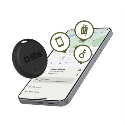 SBS - Tracker Apple+Android colore nero-Nero