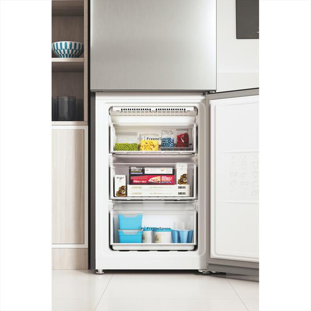 "INDESIT - Frigorifero combinato PUSH&GO INFC9 TA23X Classe D-Argento"