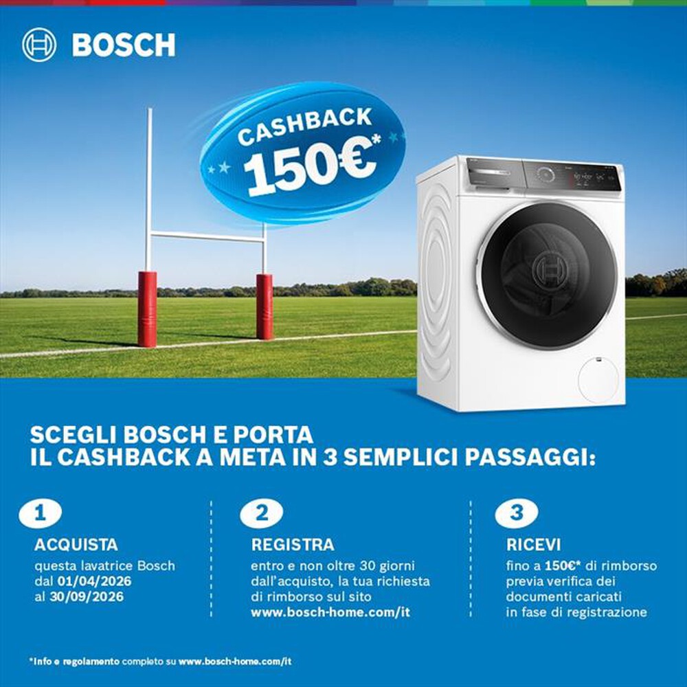 Immagine del prodotto BOSCH - Lavatrice Serie 8 WGB254A1IT 10Kg 1400g/m Classe A-Bianca