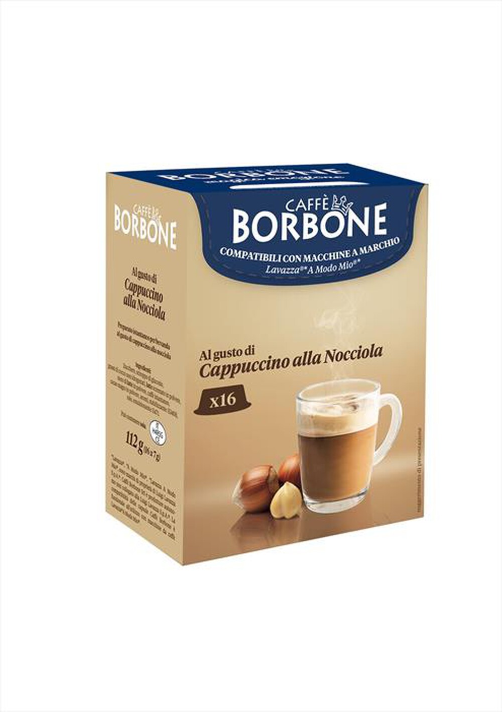 "CAFFE BORBONE - Pep.solub al gusto di cappuccino alla nocciola"