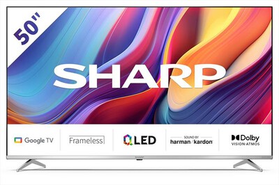 SHARP - Smart TV Q-LED UHD 4K 50" 50GP6265E-Argento